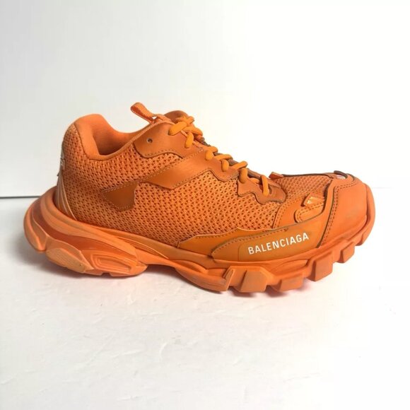 Balenciaga Mens Track 3 Sneaker Orange Size US8 EU41 - Picture 1 of 5